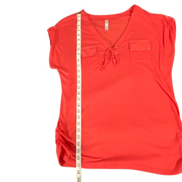 PerSeption Concept Women's Tangerine Colored Sleeveless Blouse Size Extra Large - Picture 5 of 7